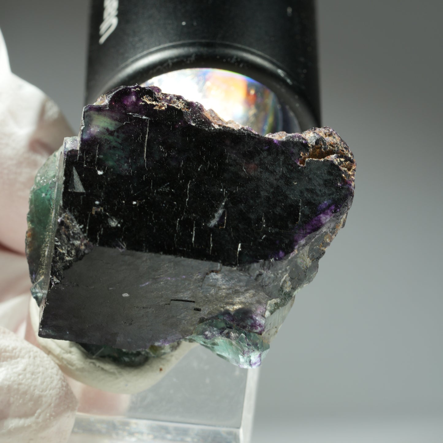 Seltene Phantom Fluorit Würfel Stufe, grün lila Okorusu, Namibia 39*34*30mm #13453