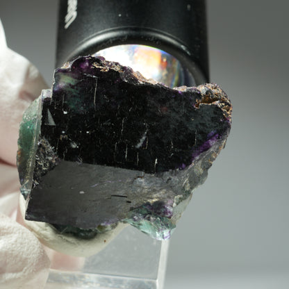 Seltene Phantom Fluorit Würfel Stufe, grün lila Okorusu, Namibia 39*34*30mm #13453