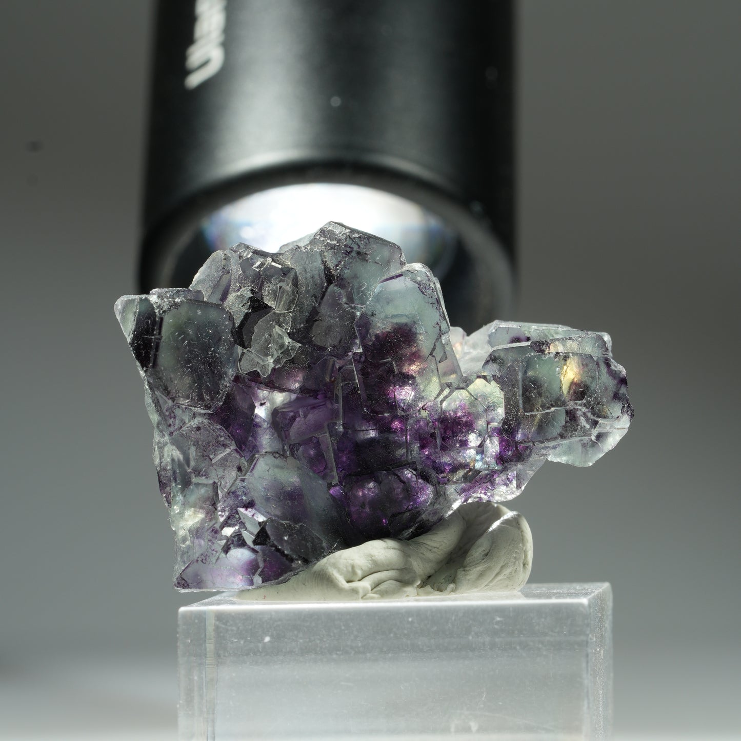 Seltene Phantom Fluorit Würfel Stufe, grün lila Okorusu, Namibia 37*26*22mm #13454