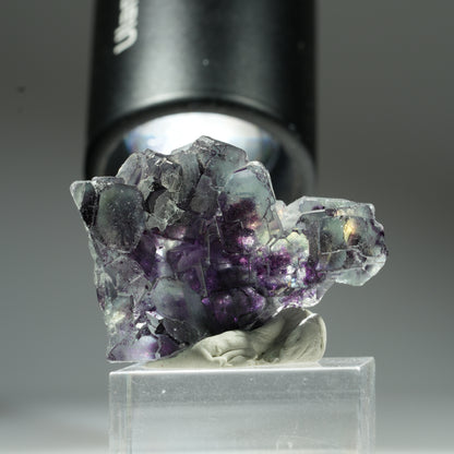 Seltene Phantom Fluorit Würfel Stufe, grün lila Okorusu, Namibia 37*26*22mm #13454