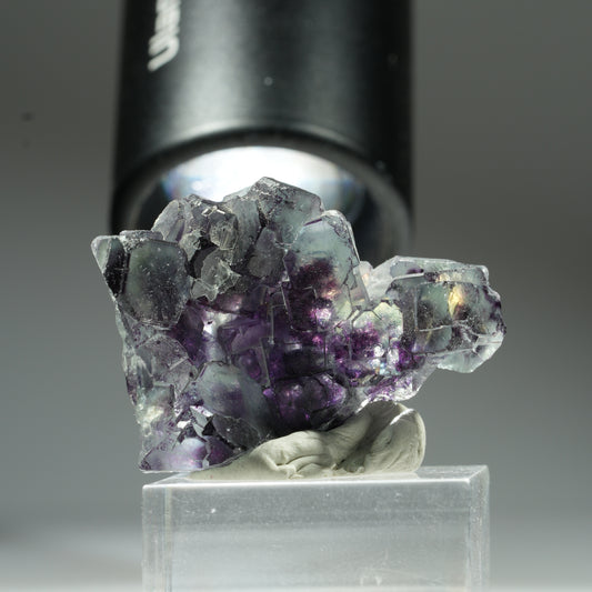 Rare Phantom Fluorite Cube Specimen, Green Purple Okorusu, Namibia 37*26*22mm #13454