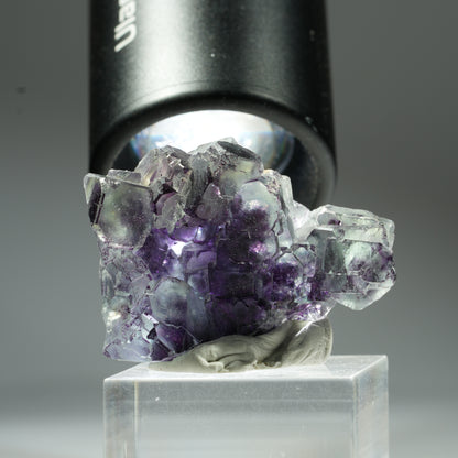 Seltene Phantom Fluorit Würfel Stufe, grün lila Okorusu, Namibia 37*26*22mm #13454