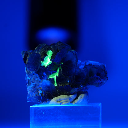 Seltene Phantom Fluorit Würfel Stufe, grün lila Okorusu, Namibia 37*26*22mm #13454