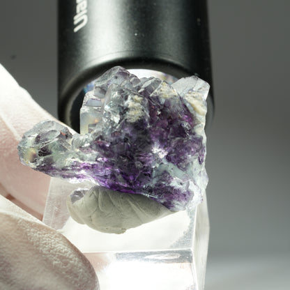 Seltene Phantom Fluorit Würfel Stufe, grün lila Okorusu, Namibia 37*26*22mm #13454