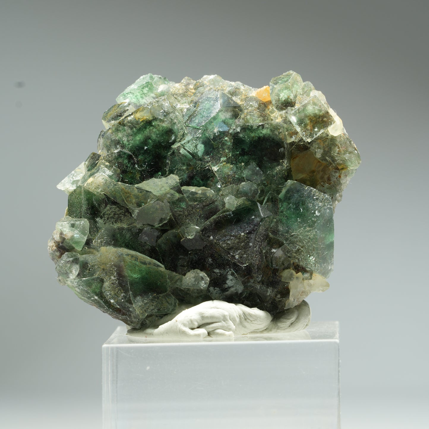 Seltene klare Phantom Fluorit Würfel, Quarz Stufe Okorusu, Namibia 42*36*16mm #13455