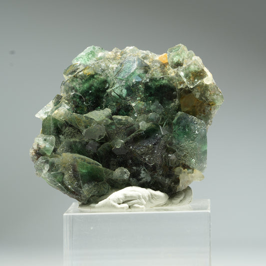 Seltene klare Phantom Fluorit Würfel, Quarz Stufe Okorusu, Namibia 42*36*16mm #13455