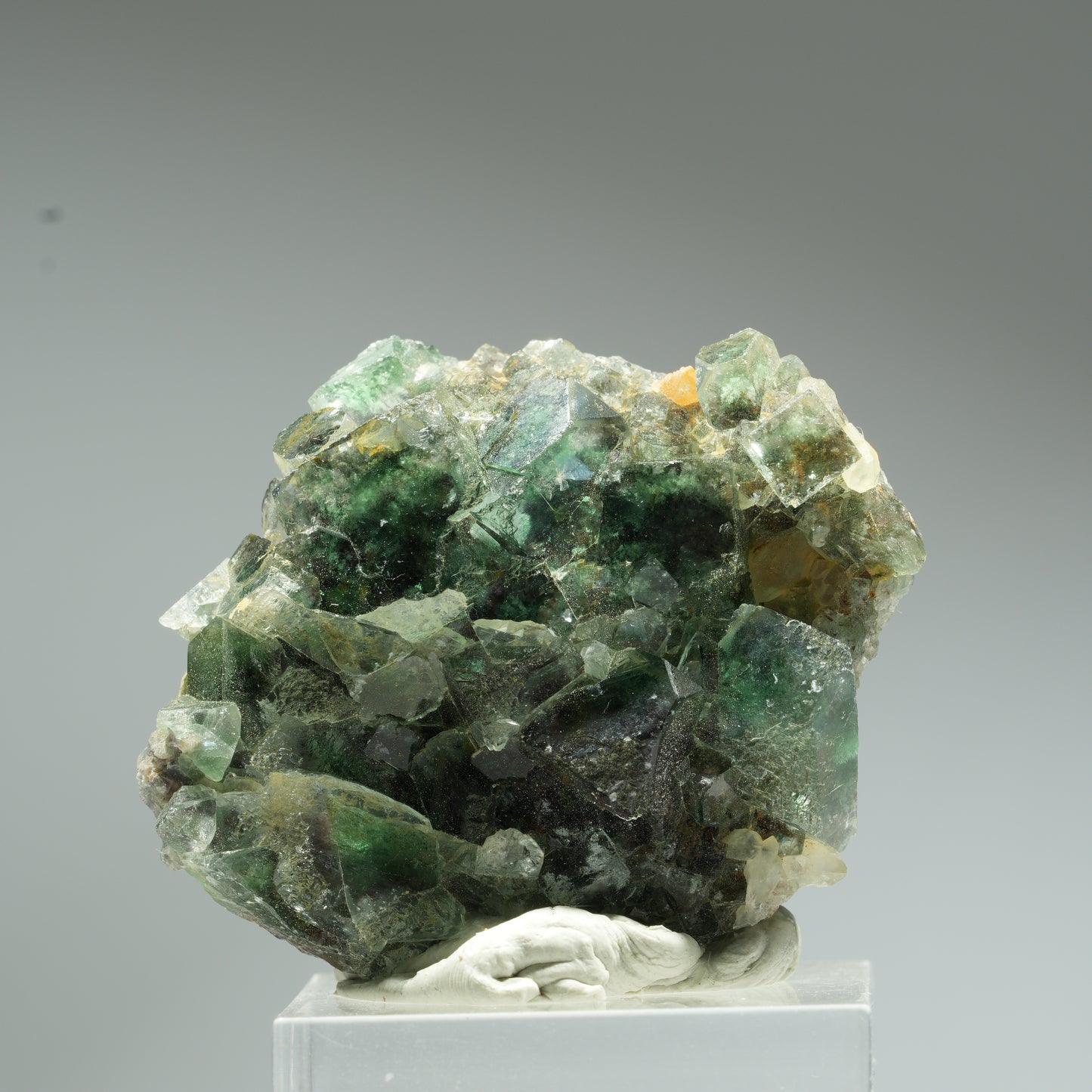 Seltene klare Phantom Fluorit Würfel, Quarz Stufe Okorusu, Namibia 42*36*16mm #13455