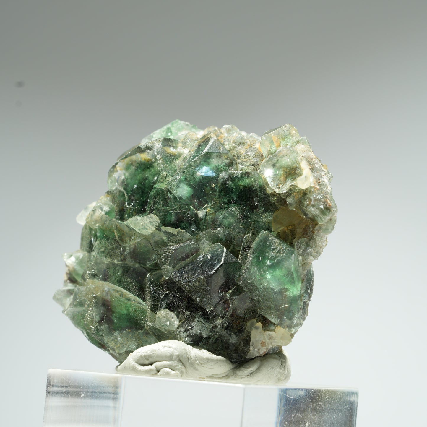 Seltene klare Phantom Fluorit Würfel, Quarz Stufe Okorusu, Namibia 42*36*16mm #13455