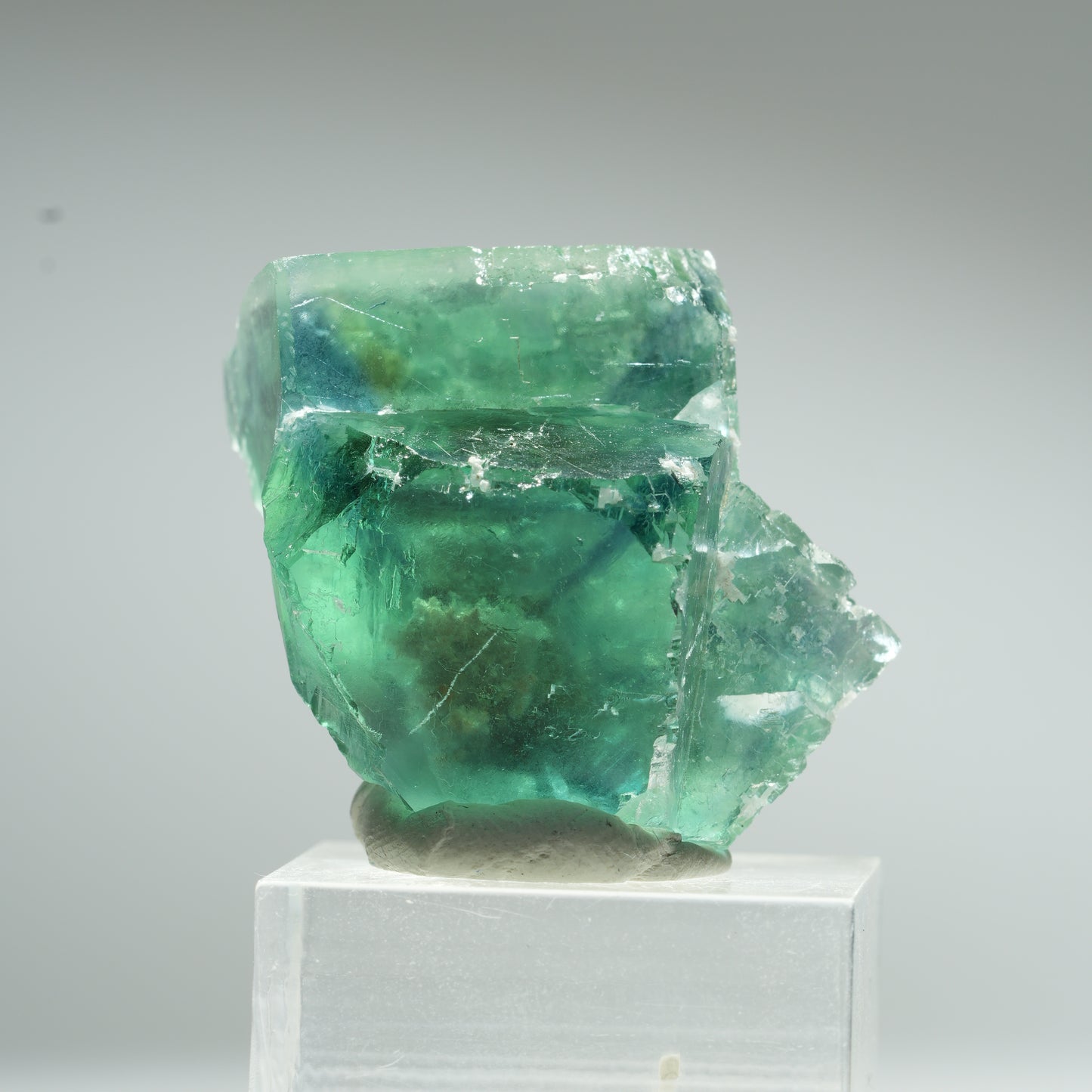Seltene Phantom Fluorit Würfel Stufe, grün Okorusu, Namibia 40*28*25mm #13456
