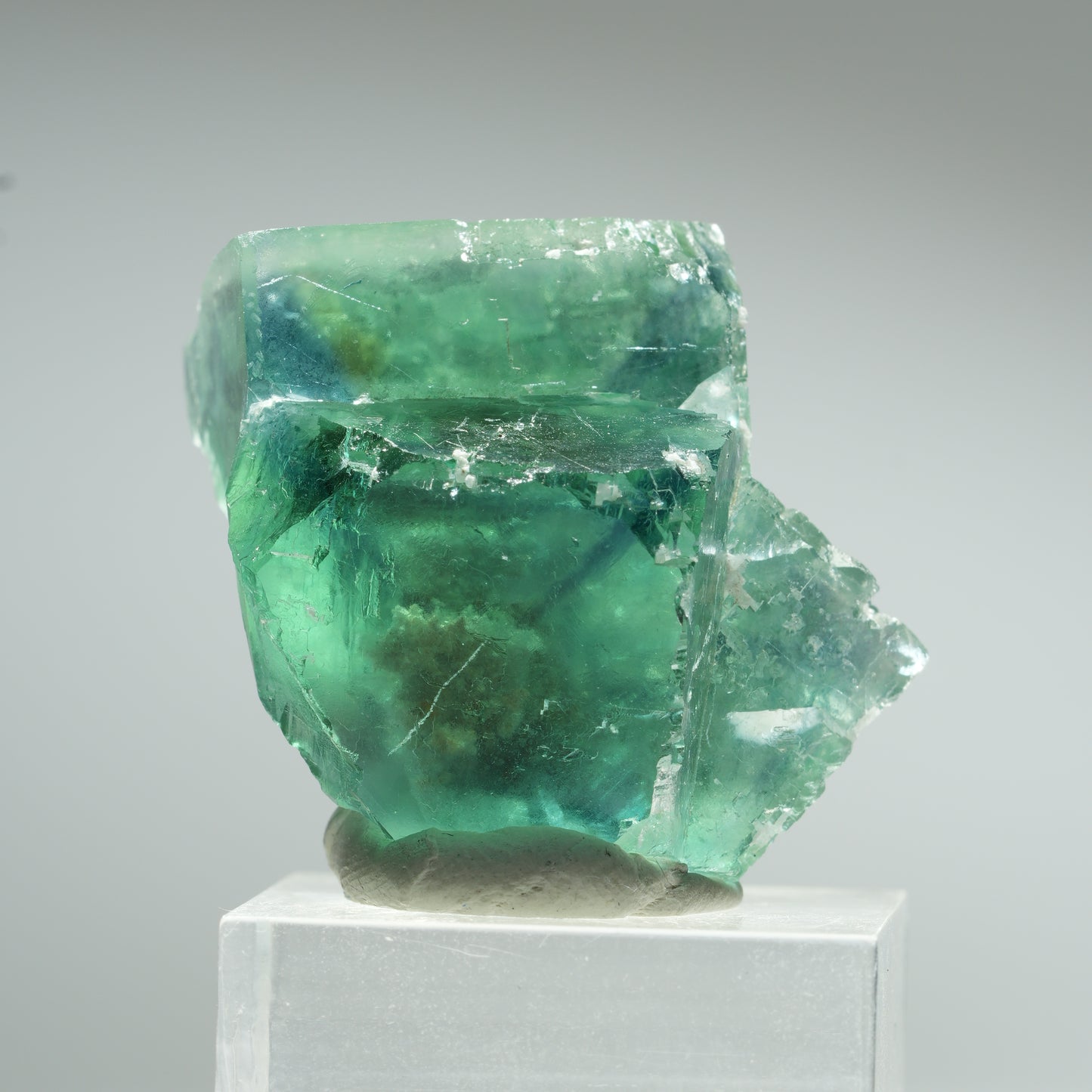 Seltene Phantom Fluorit Würfel Stufe, grün Okorusu, Namibia 40*28*25mm #13456