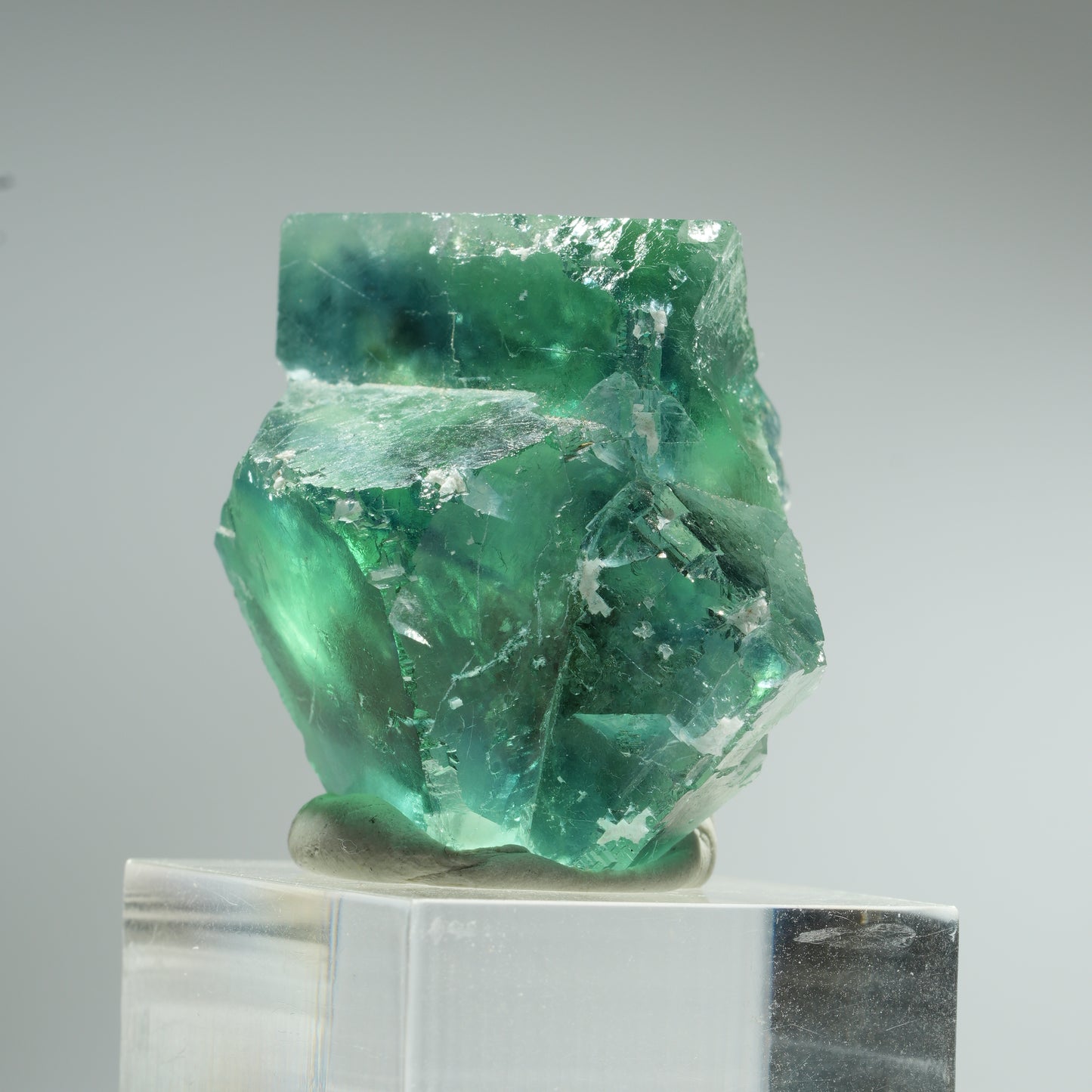 Seltene Phantom Fluorit Würfel Stufe, grün Okorusu, Namibia 40*28*25mm #13456