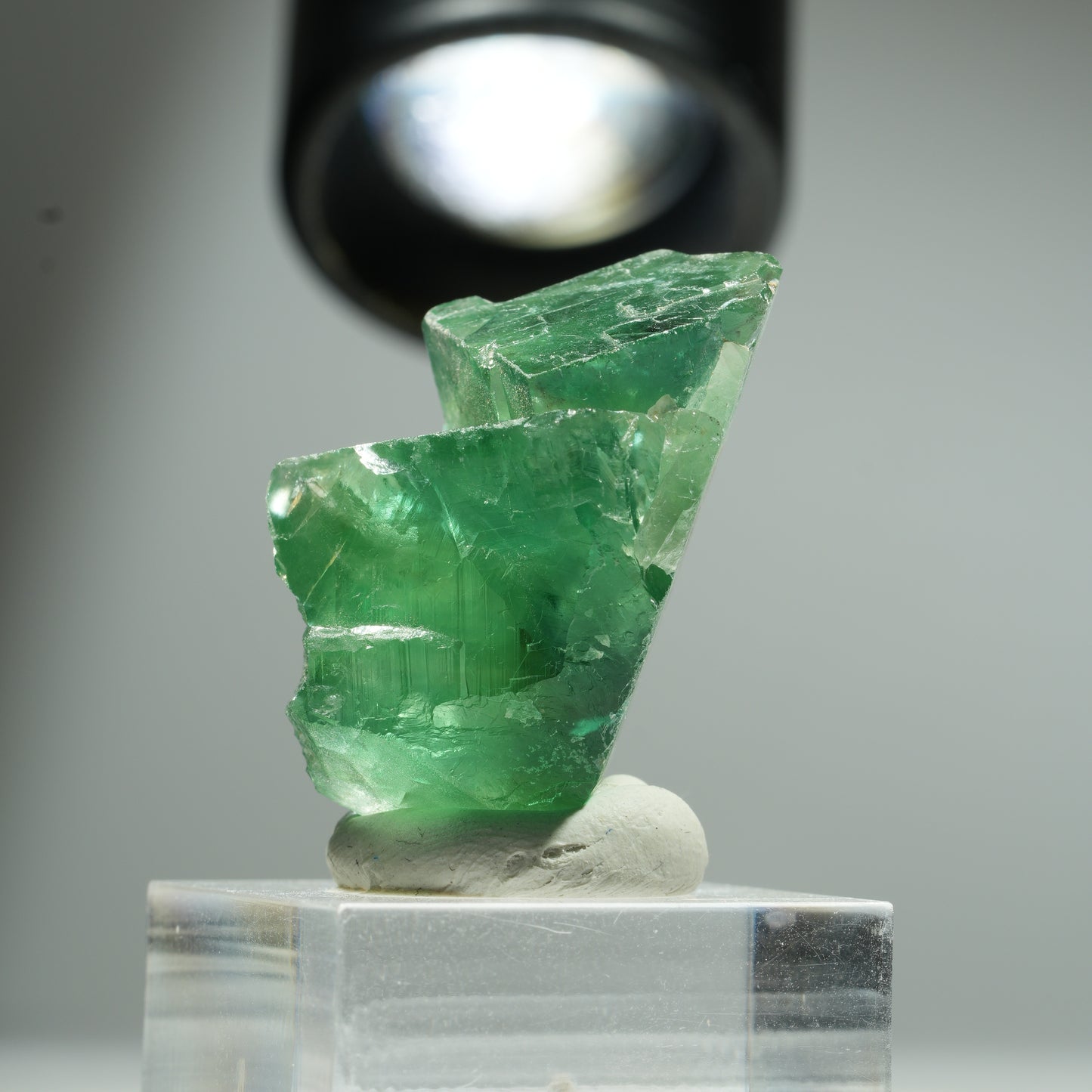Seltene Phantom Fluorit Würfel Stufe, grün Okorusu, Namibia 35*27*21mm #13457