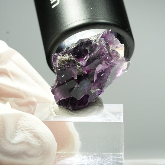 Rare Phantom Fluorite Cube Specimen, Purple Blue Okorusu, Namibia 30*21*13mm #13459