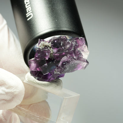 Rare Fluorite fantôme cubique, bleu violet Okorusu, Namibie 30*21*13mm #13459