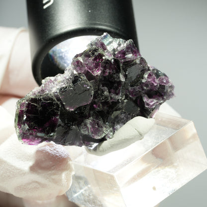 Seltene Phantom Fluorit Würfel Stufe, grün lila Okorusu, Namibia 51*28*18mm #13460