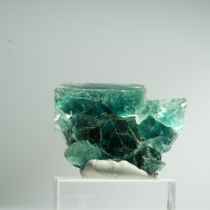 Seltene Phantom Fluorit Würfel Stufe, grün Okorusu, Namibia 37*31*15mm #13461