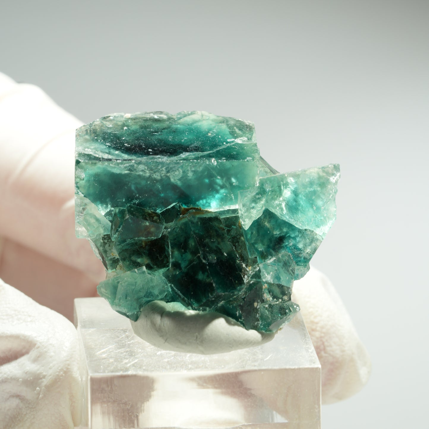 Seltene Phantom Fluorit Würfel Stufe, grün Okorusu, Namibia 37*31*15mm #13461