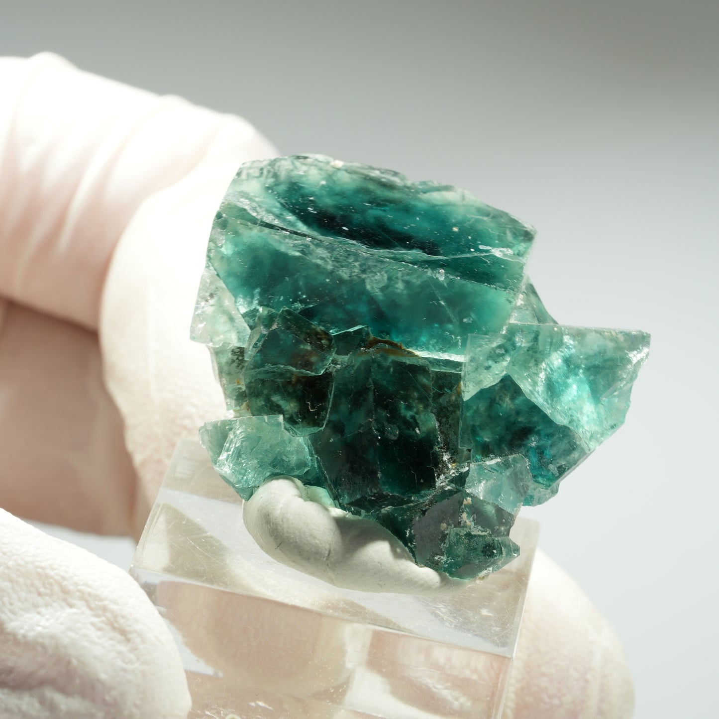 Seltene Phantom Fluorit Würfel Stufe, grün Okorusu, Namibia 37*31*15mm #13461