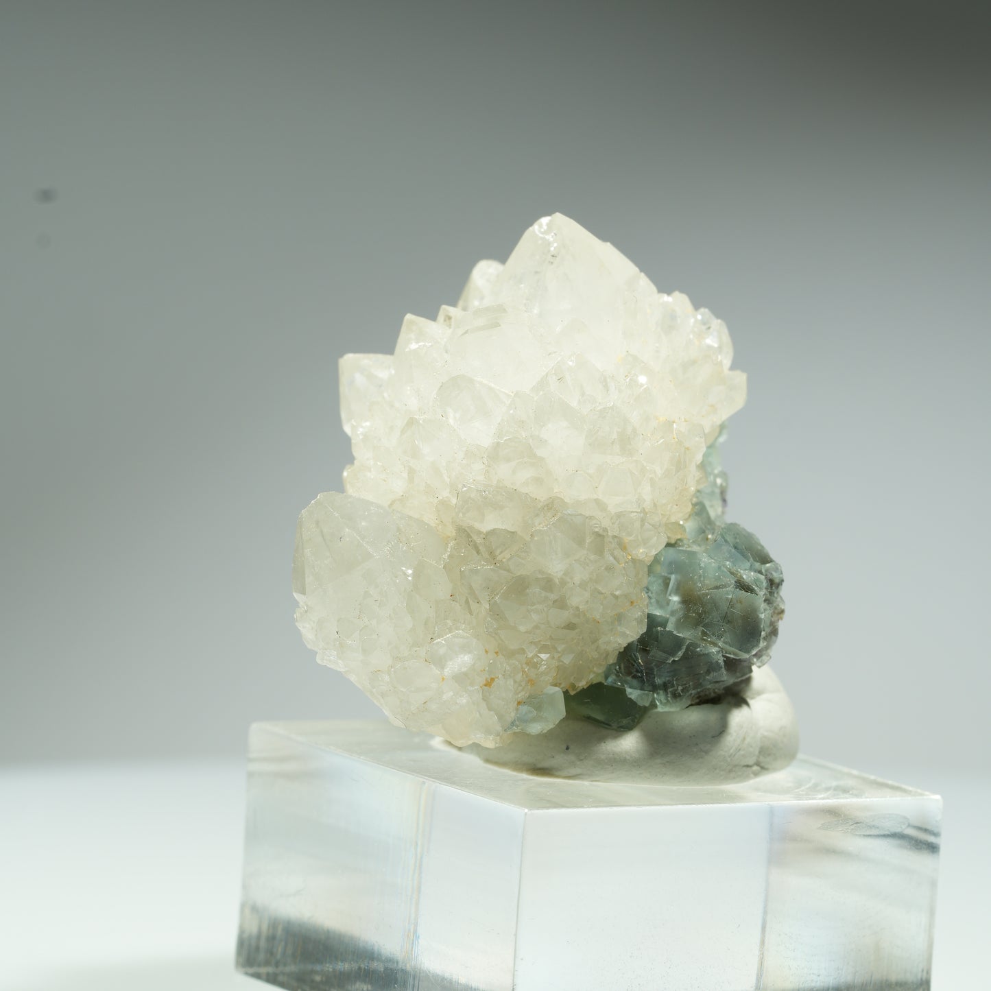 Seltene klare Phantom Fluorit Würfel, Quarz Stufe Okorusu, Namibia 32*31*30mm #13462