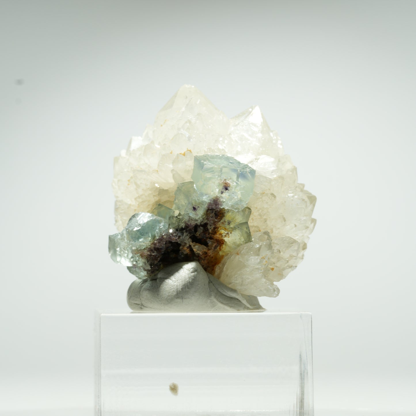 Seltene klare Phantom Fluorit Würfel, Quarz Stufe Okorusu, Namibia 32*31*30mm #13462
