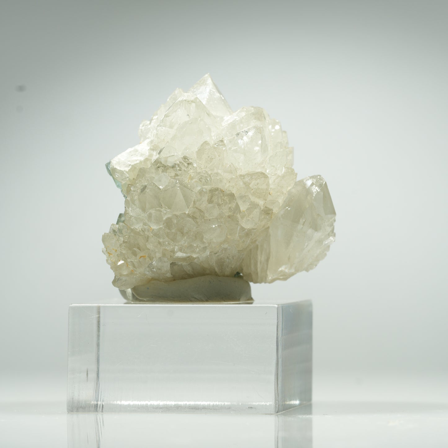 Seltene klare Phantom Fluorit Würfel, Quarz Stufe Okorusu, Namibia 32*31*30mm #13462