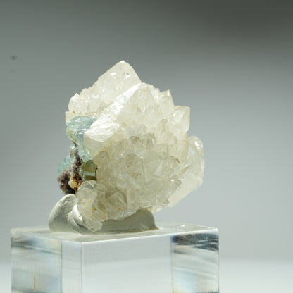 Seltene klare Phantom Fluorit Würfel, Quarz Stufe Okorusu, Namibia 32*31*30mm #13462