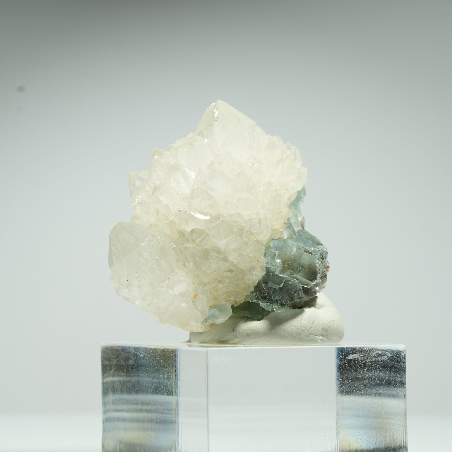 Seltene klare Phantom Fluorit Würfel, Quarz Stufe Okorusu, Namibia 32*31*30mm #13462