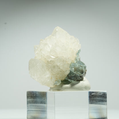 Seltene klare Phantom Fluorit Würfel, Quarz Stufe Okorusu, Namibia 32*31*30mm #13462