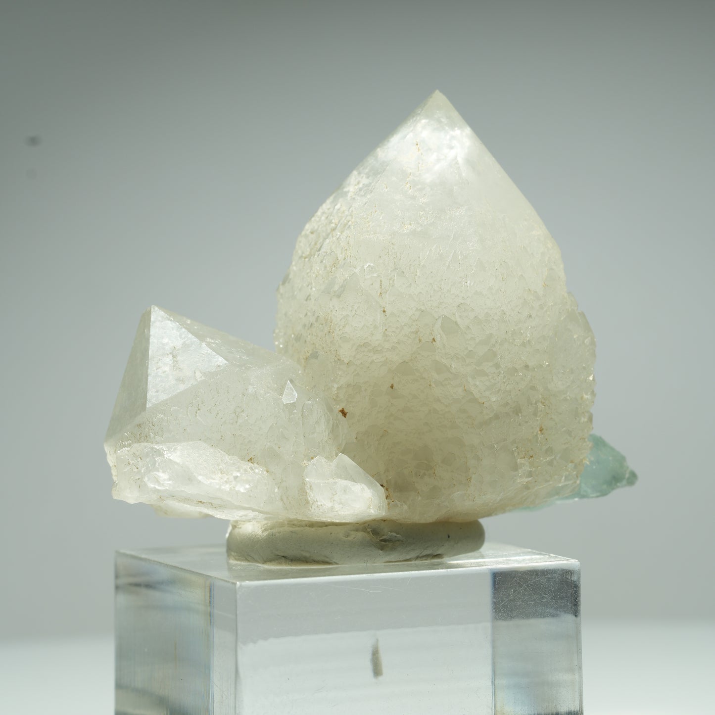 Seltene klare Phantom Fluorit Würfel, Quarz Stufe Okorusu, Namibia 45*36*28mm #13463