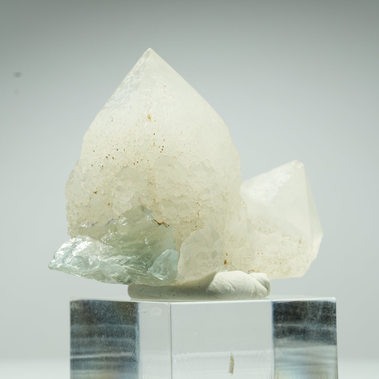 Seltene klare Phantom Fluorit Würfel, Quarz Stufe Okorusu, Namibia 45*36*28mm #13463