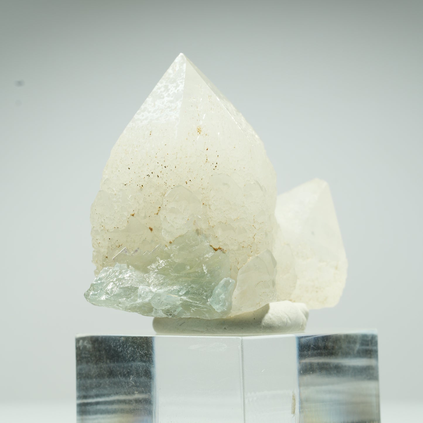 Seltene klare Phantom Fluorit Würfel, Quarz Stufe Okorusu, Namibia 45*36*28mm #13463