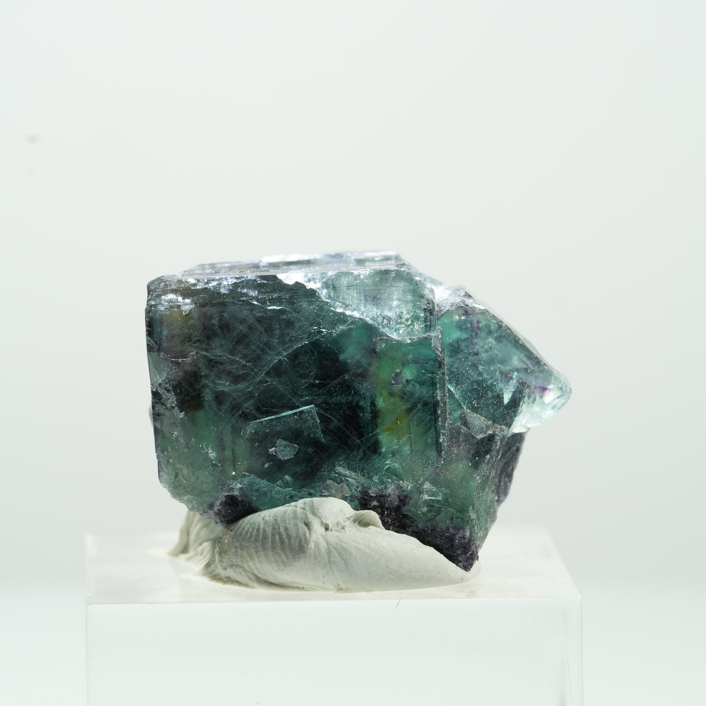 Seltene Phantom Fluorit Würfel Stufe, grün lila Okorusu, Namibia 26*23*17mm #13466