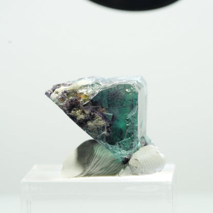 Seltene Phantom Fluorit Würfel Stufe, grün lila Okorusu, Namibia 26*23*17mm #13466