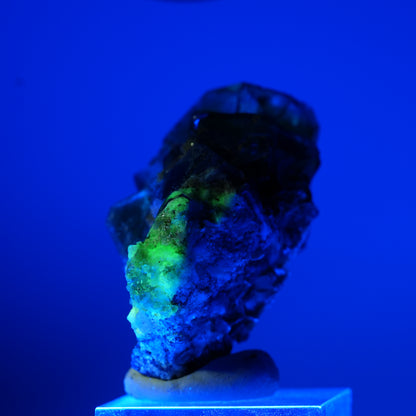 Phantom Fluorit, Schörl Turmalin, Hyalit Opal, Muskovit Erongo, Namibia 45*34*28mm #13471