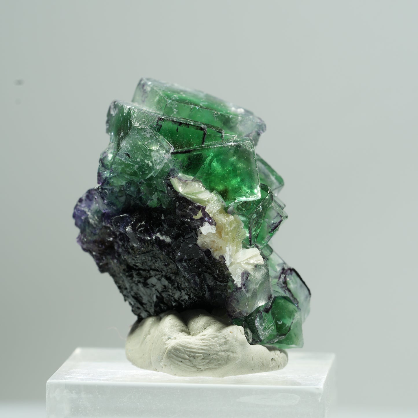 Phantom Fluorit, Schörl Turmalin, Hyalit Opal, Muskovit Erongo, Namibia 34*24*19mm #13472