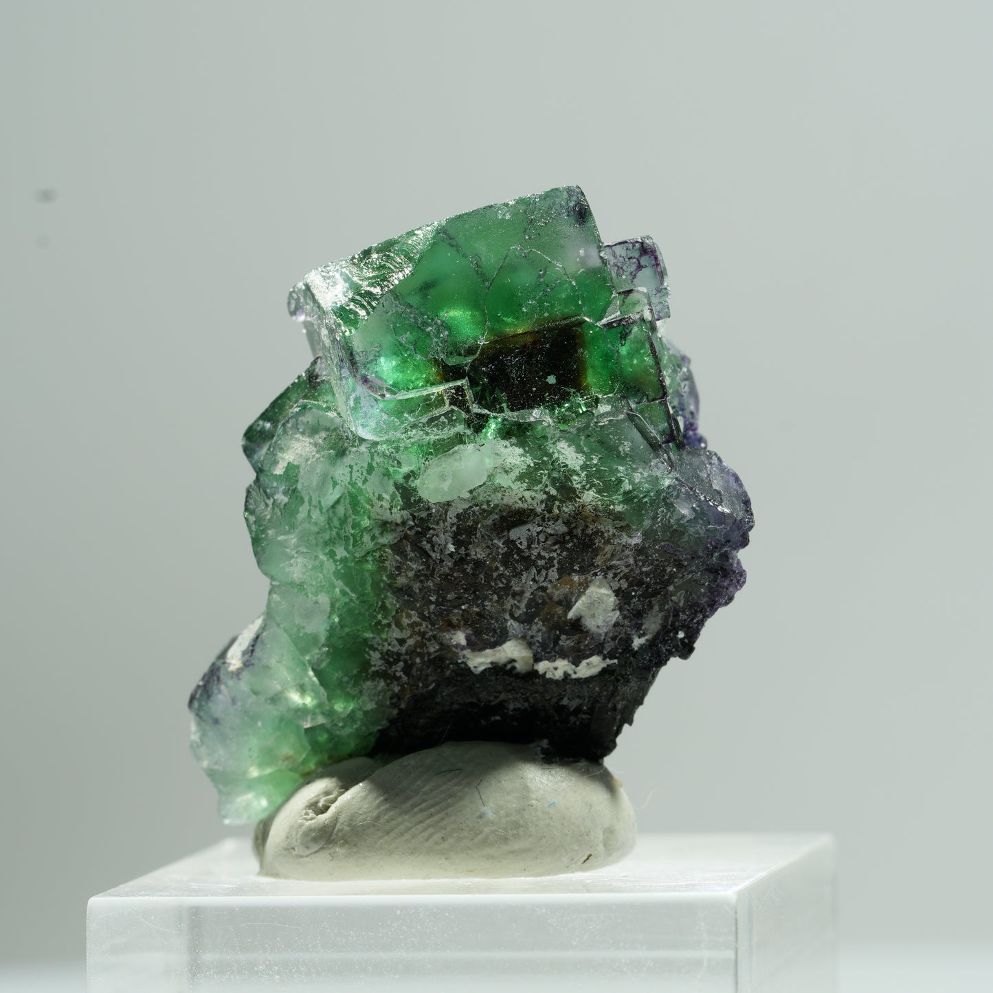 Phantom Fluorit, Schörl Turmalin, Hyalit Opal, Muskovit Erongo, Namibia 34*24*19mm #13472