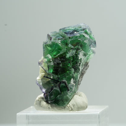 Phantom Fluorit, Schörl Turmalin, Hyalit Opal, Muskovit Erongo, Namibia 34*24*19mm #13472