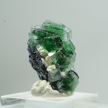 Phantom Fluorit, Schörl Turmalin, Hyalit Opal, Muskovit Erongo, Namibia 34*24*19mm #13472