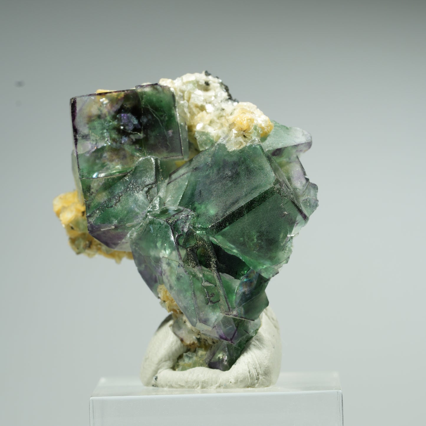 Phantom Fluorit, Schörl Turmalin, Hyalit Opal, Muskovit Erongo, Namibia 35*29*17mm #13473