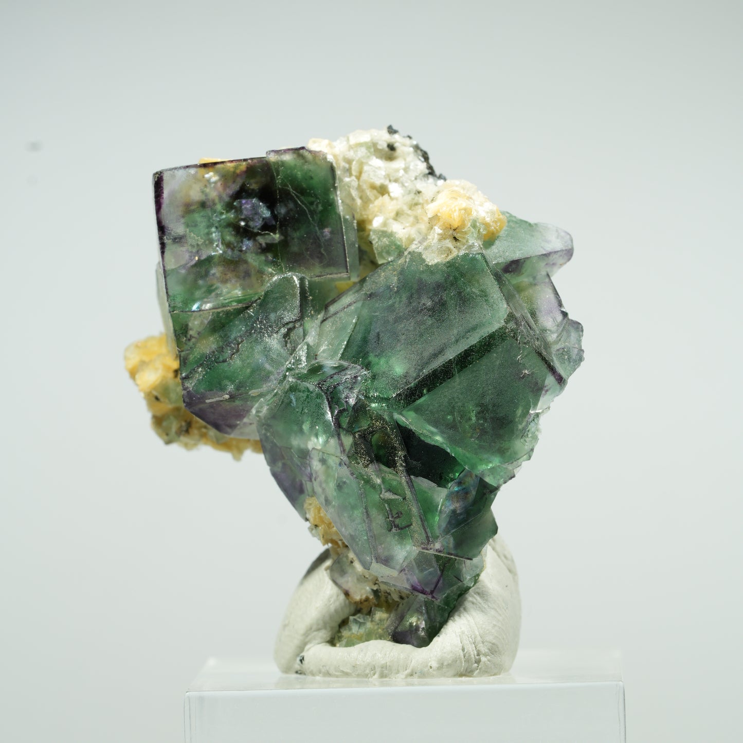Phantom Fluorit, Schörl Turmalin, Hyalit Opal, Muskovit Erongo, Namibia 35*29*17mm #13473