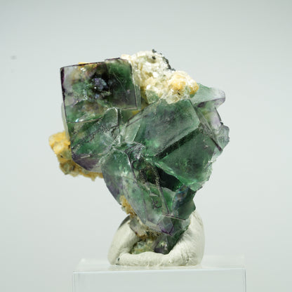 Phantom Fluorit, Schörl Turmalin, Hyalit Opal, Muskovit Erongo, Namibia 35*29*17mm #13473