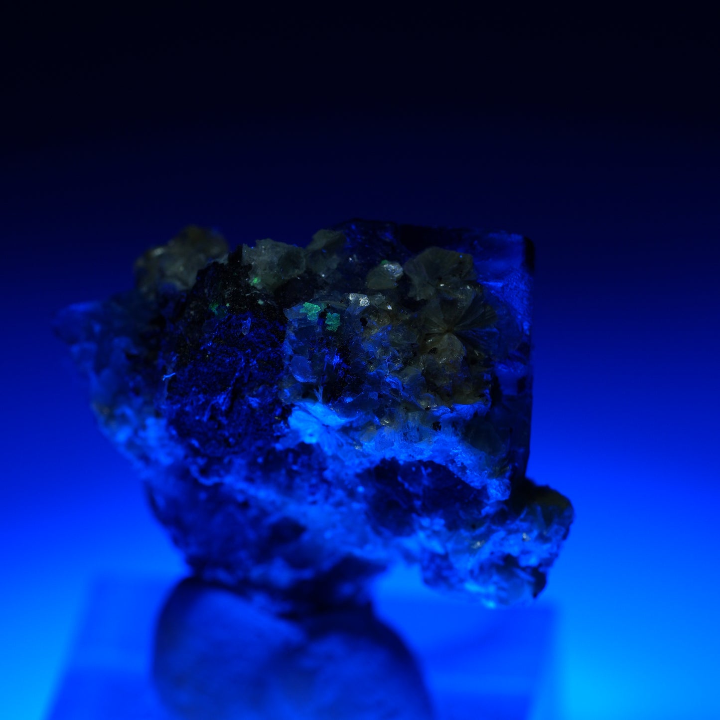 Phantom Fluorit, Schörl Turmalin, Hyalit Opal, Muskovit Erongo, Namibia 35*29*17mm #13473