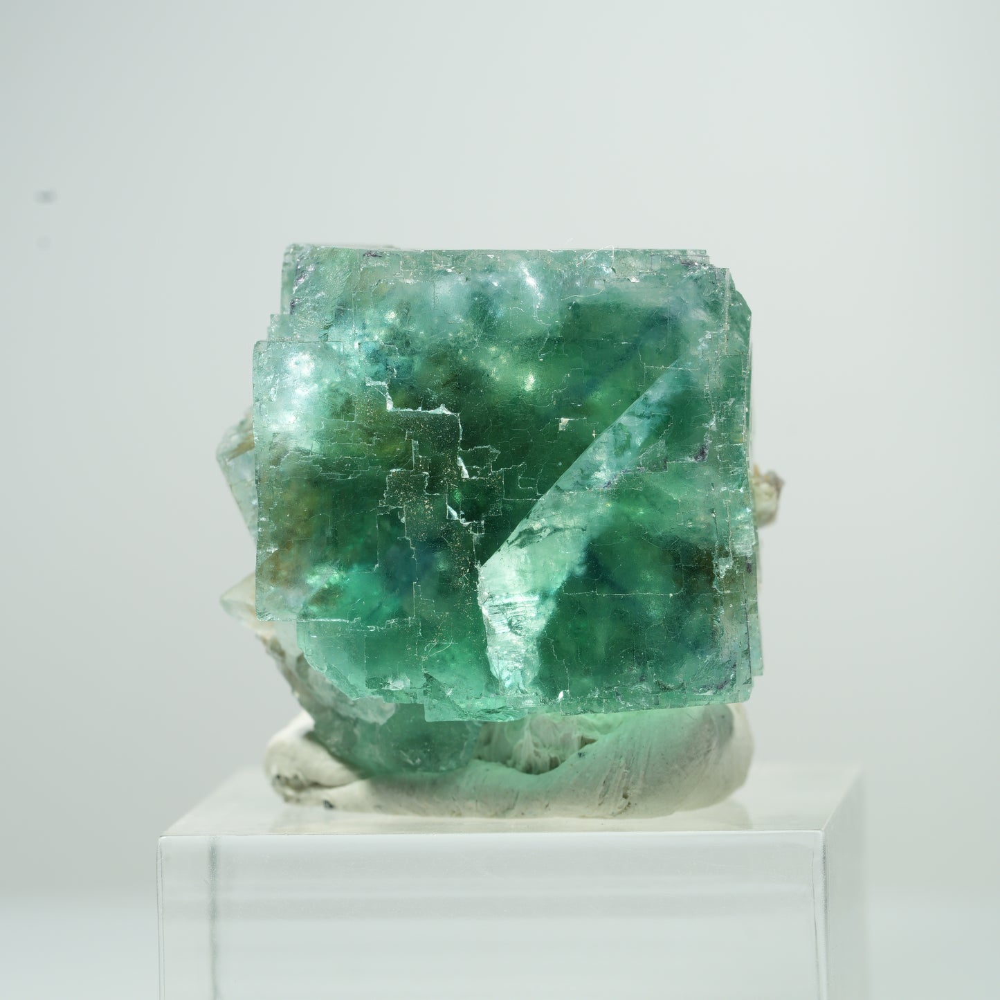Seltene Phantom Fluorit Würfel Stufe, grün Erongo, Namibia 25*24*22mm #13474
