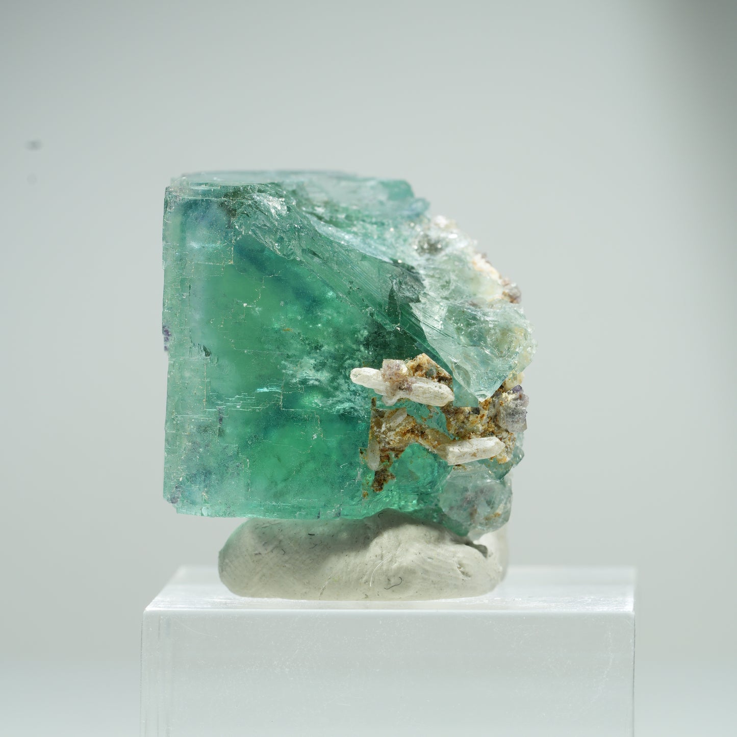 Seltene Phantom Fluorit Würfel Stufe, grün Erongo, Namibia 25*24*22mm #13474
