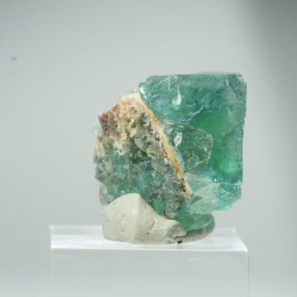 Seltene Phantom Fluorit Würfel Stufe, grün Erongo, Namibia 25*24*22mm #13474