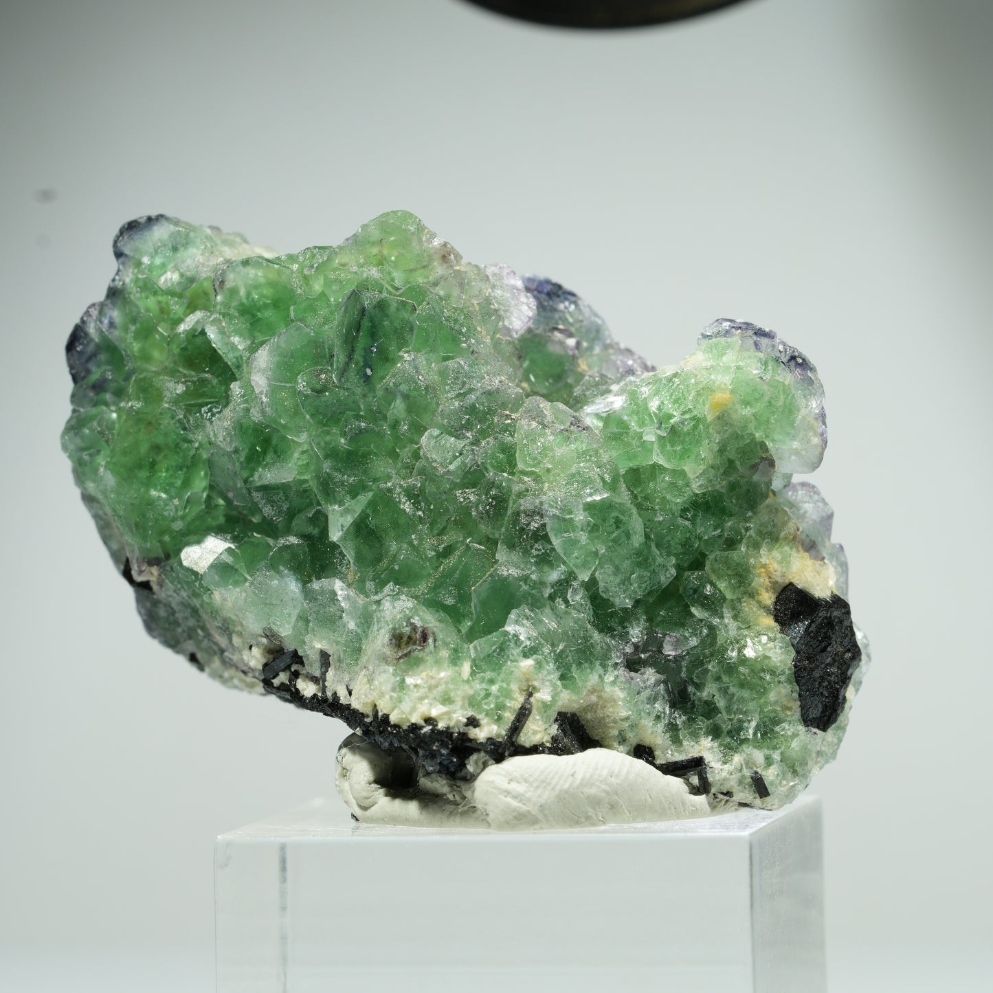 Phantom Fluorit Würfel, Schörl Turmalin, Muskovit Erongo, Namibia 49*31*28mm #13475