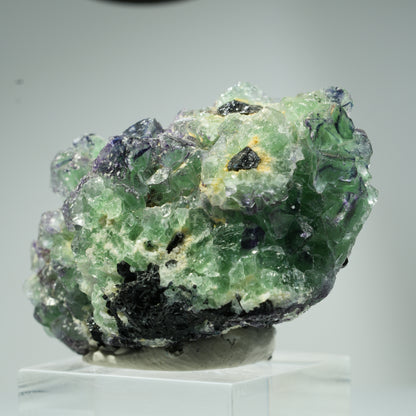 Phantom Fluorit Würfel, Schörl Turmalin, Muskovit Erongo, Namibia 49*31*28mm #13475