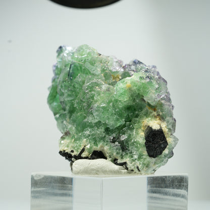 Phantom Fluorit Würfel, Schörl Turmalin, Muskovit Erongo, Namibia 49*31*28mm #13475