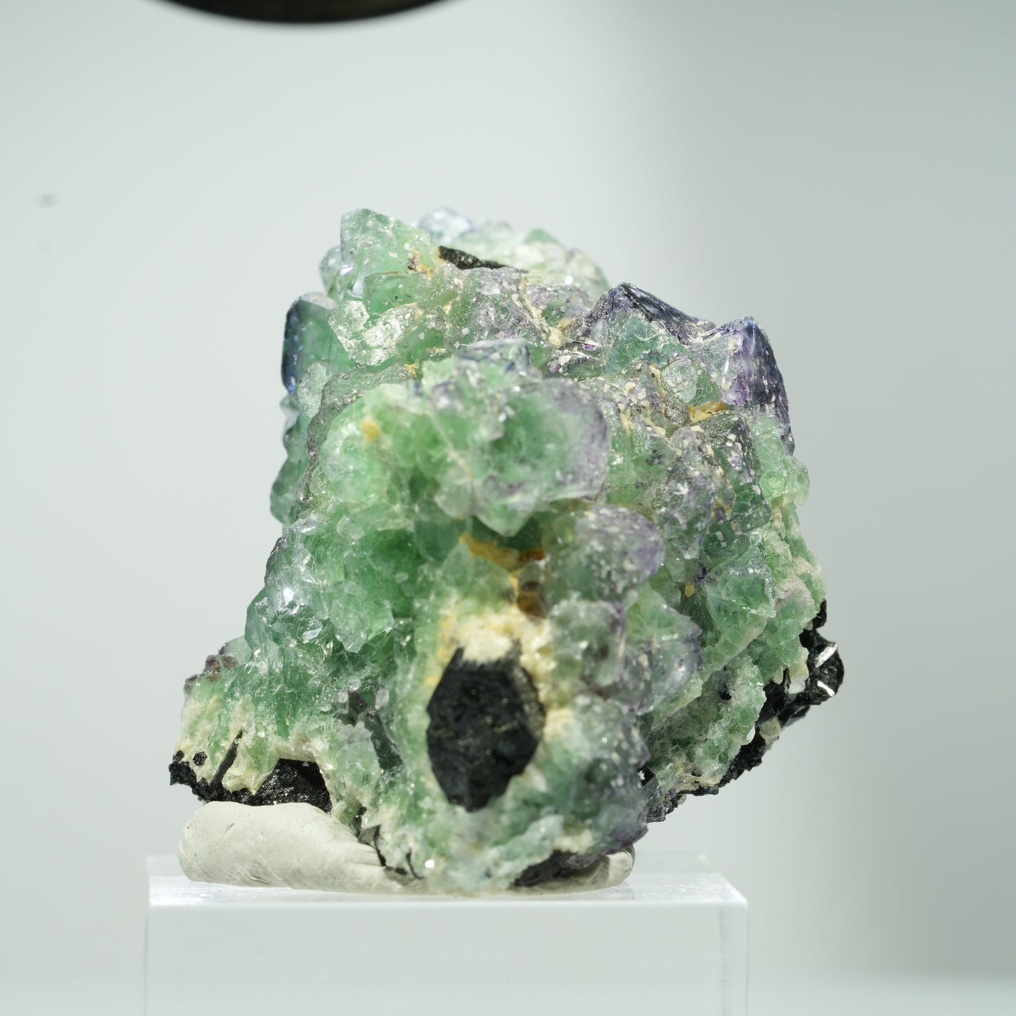 Phantom Fluorit Würfel, Schörl Turmalin, Muskovit Erongo, Namibia 49*31*28mm #13475
