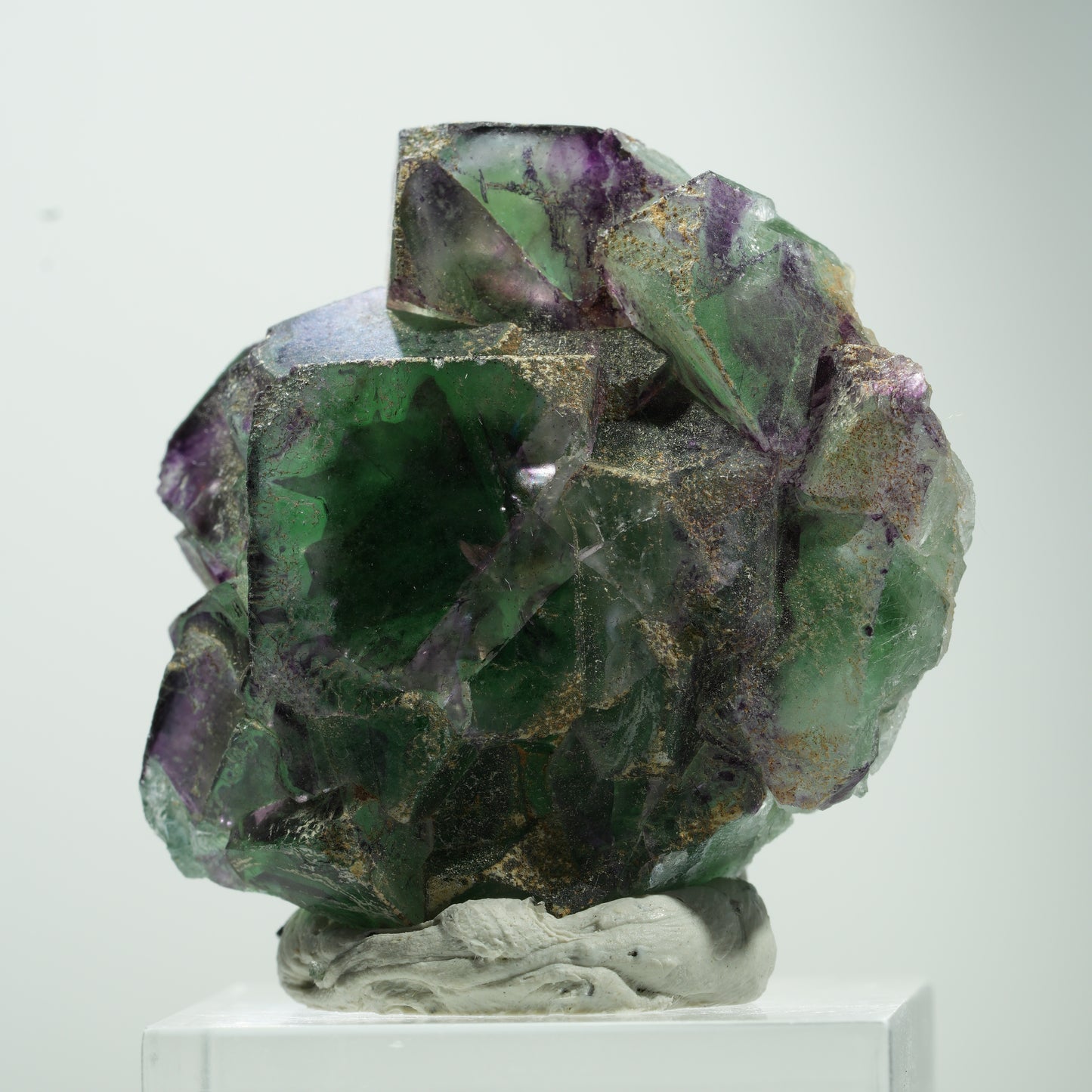 Seltene Phantom Fluorit Würfel, Schörl Turmalin Stufe Erongo, Namibia 34*34*15mm #13477